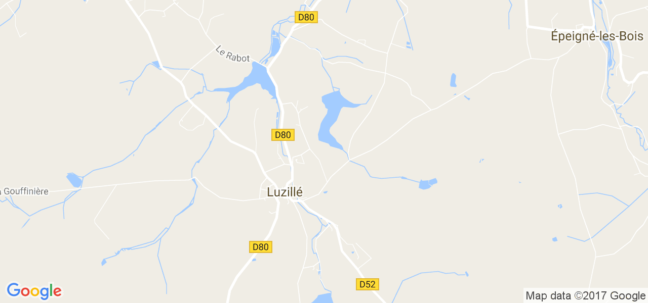 map de la ville de Luzillé