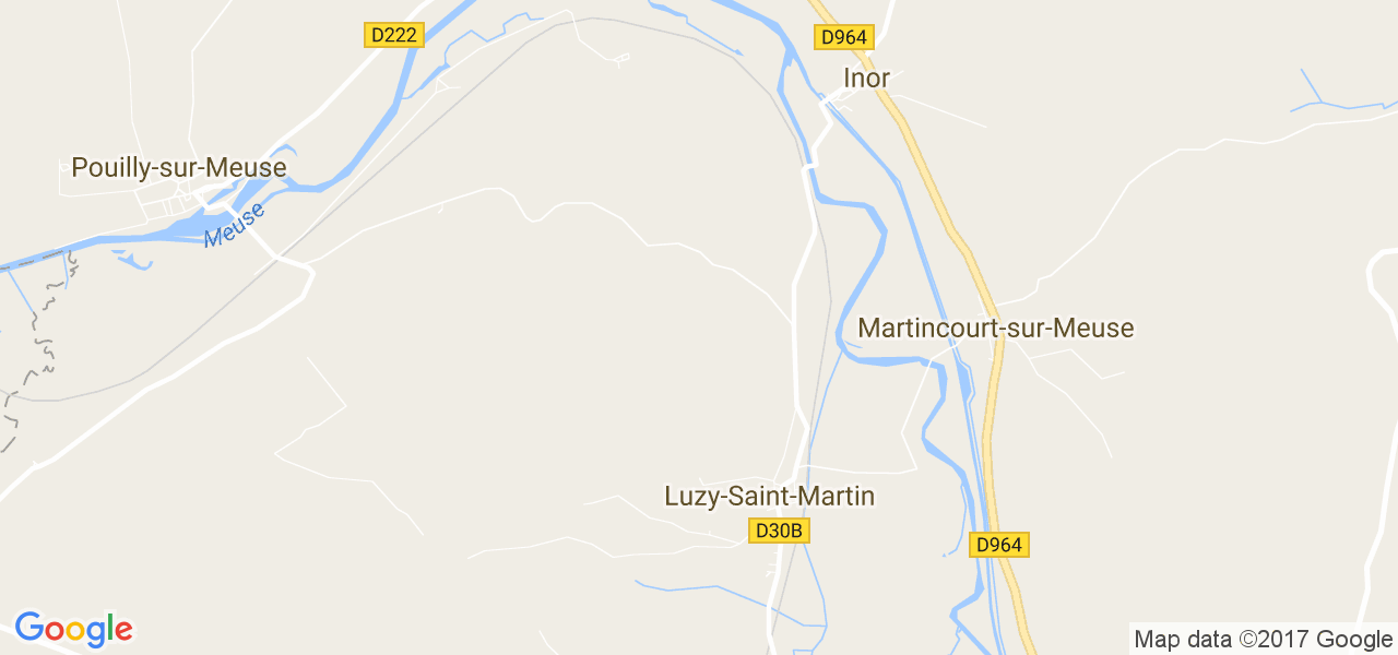 map de la ville de Luzy-Saint-Martin