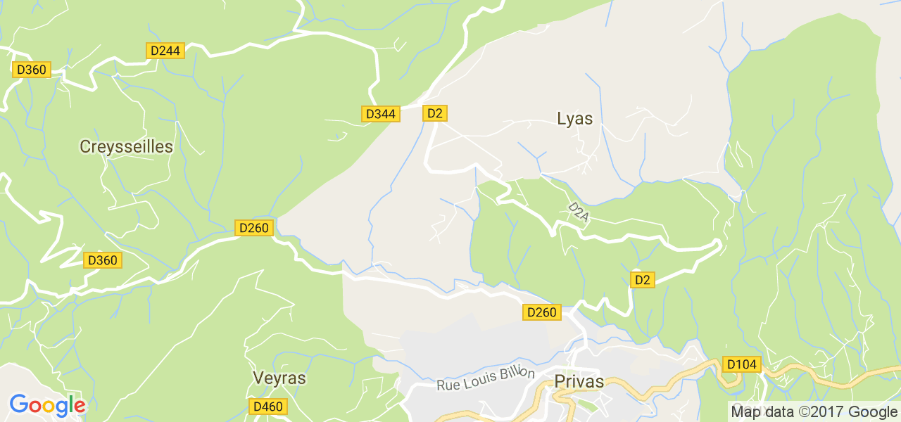 map de la ville de Lyas