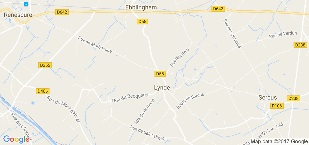 map de la ville de Lynde