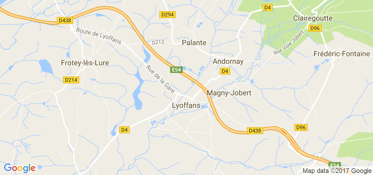 map de la ville de Lyoffans