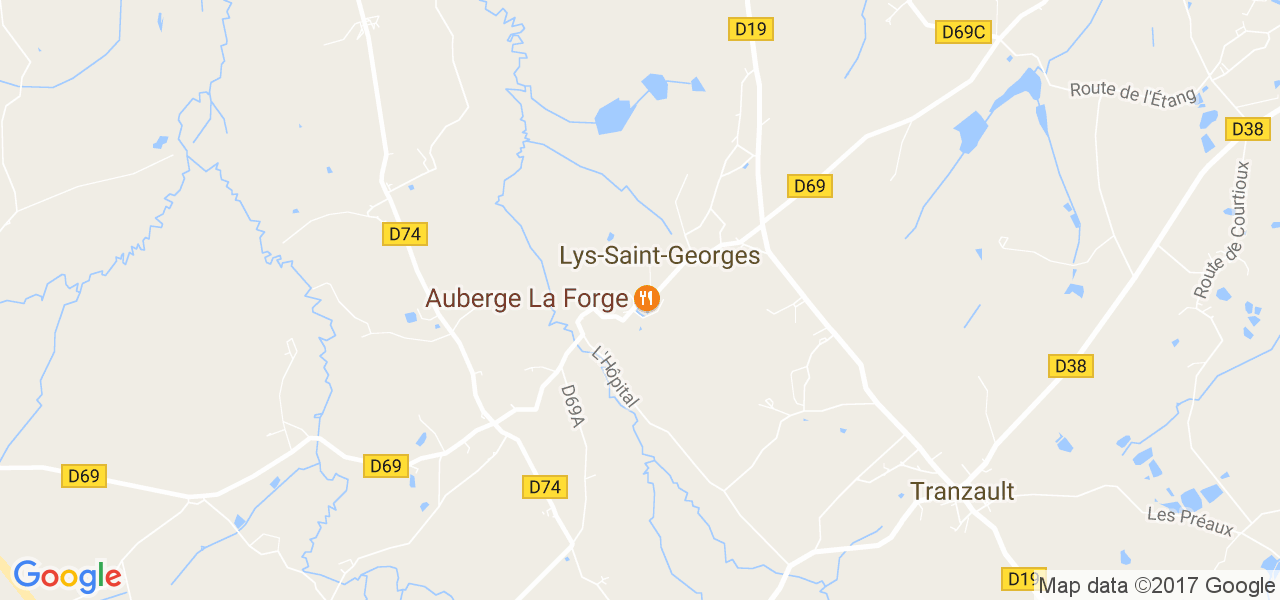 map de la ville de Lys-Saint-Georges