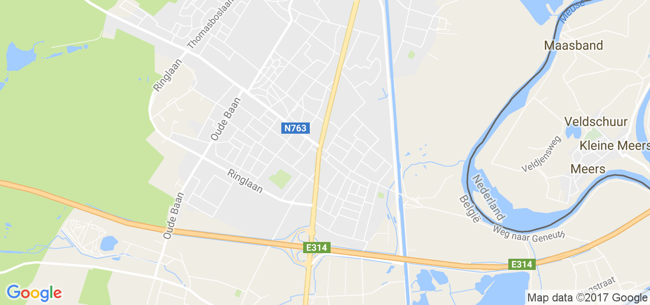 map de la ville de Maasmechelen