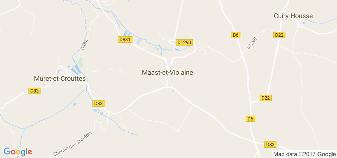 map de la ville de Maast-et-Violaine