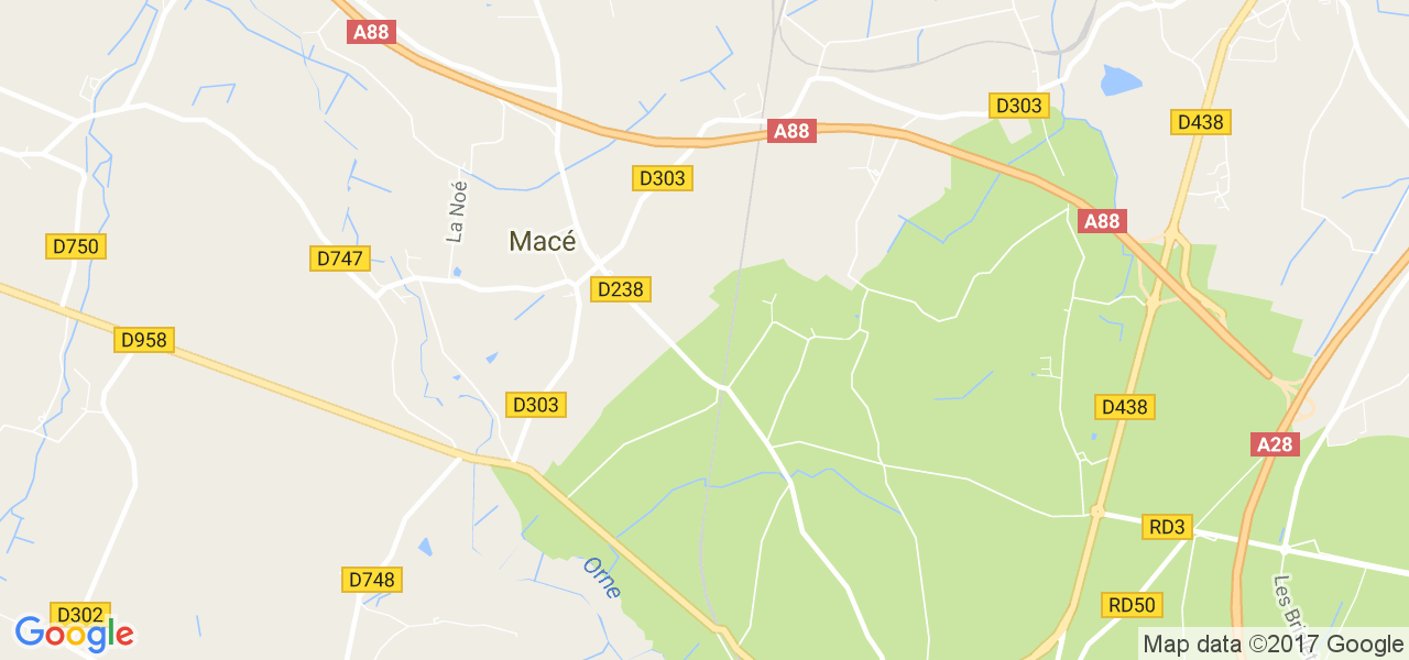 map de la ville de Macé