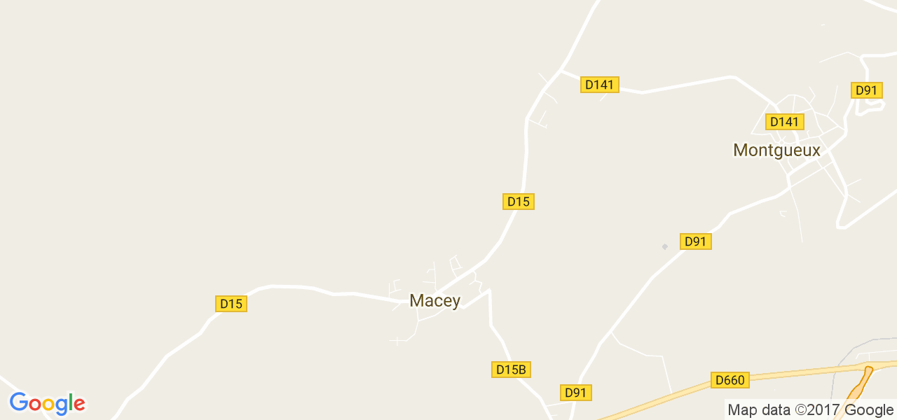 map de la ville de Macey