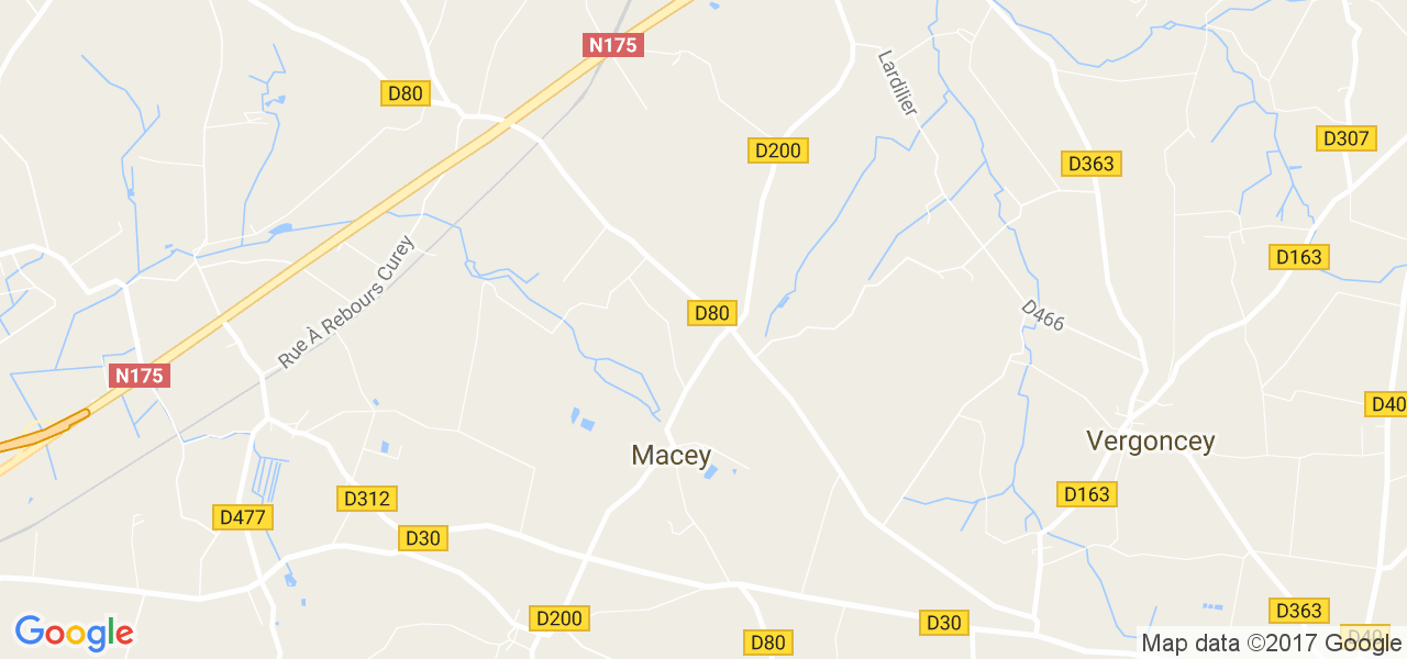 map de la ville de Macey