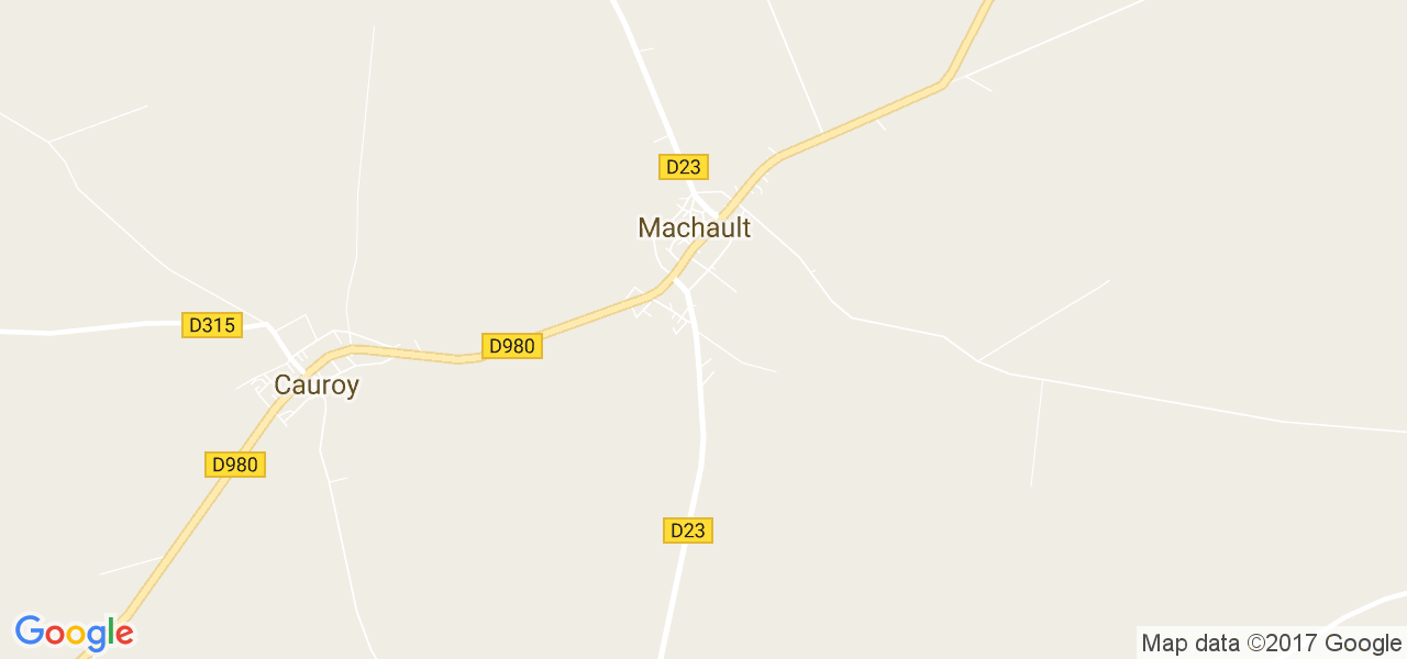 map de la ville de Machault