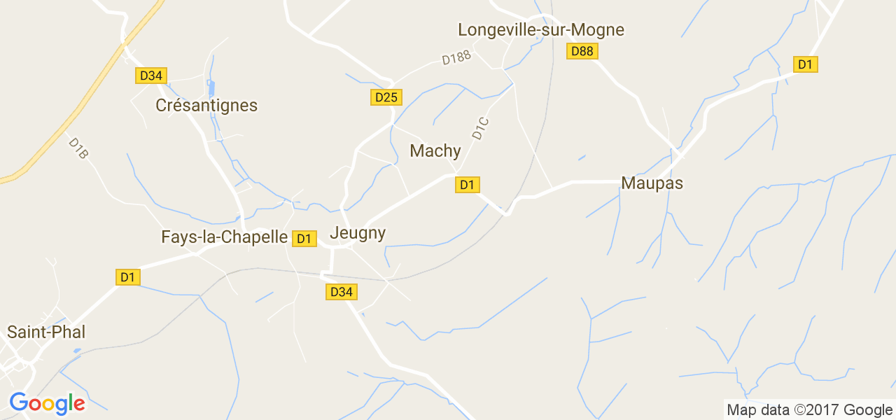 map de la ville de Machy