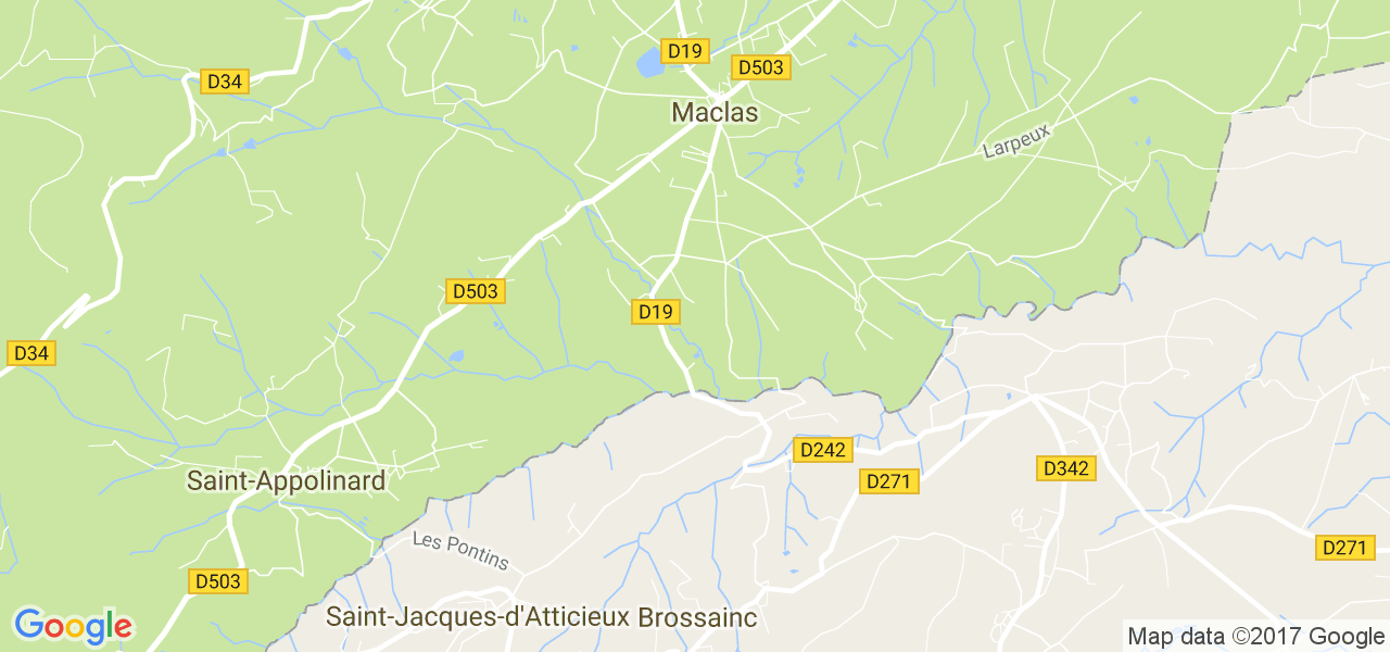 map de la ville de Maclas