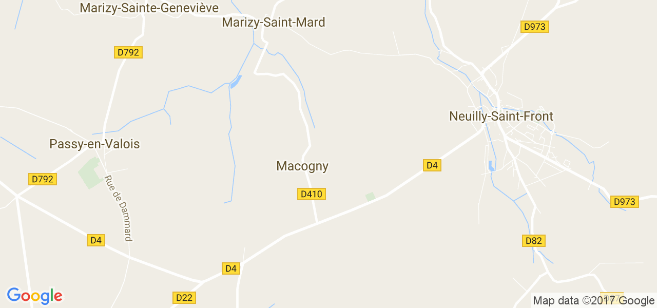 map de la ville de Macogny