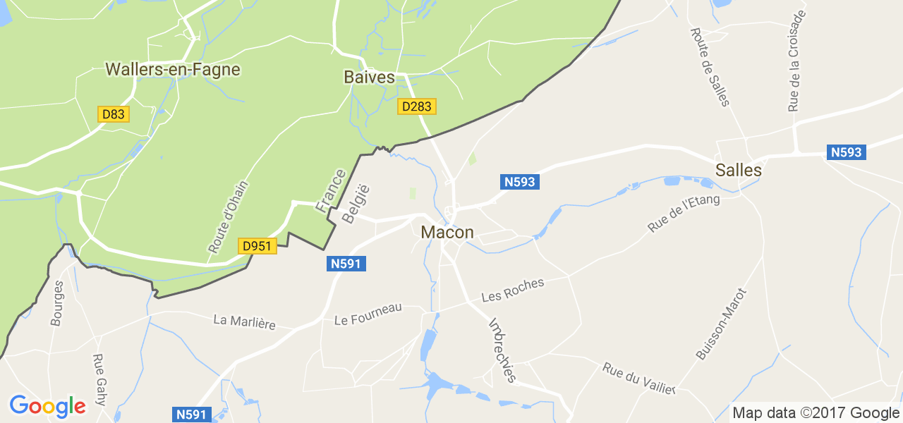 map de la ville de Macon