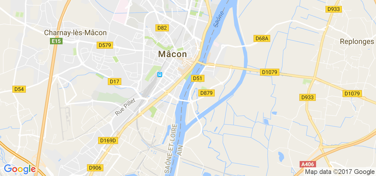 map de la ville de Mâcon