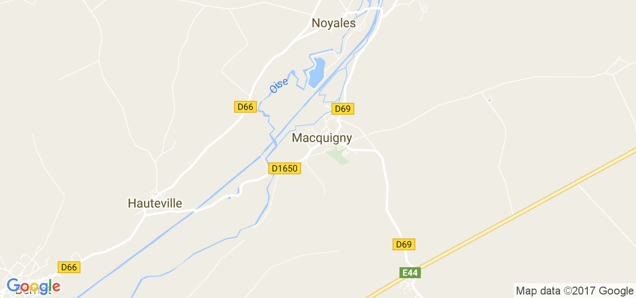 map de la ville de Macquigny