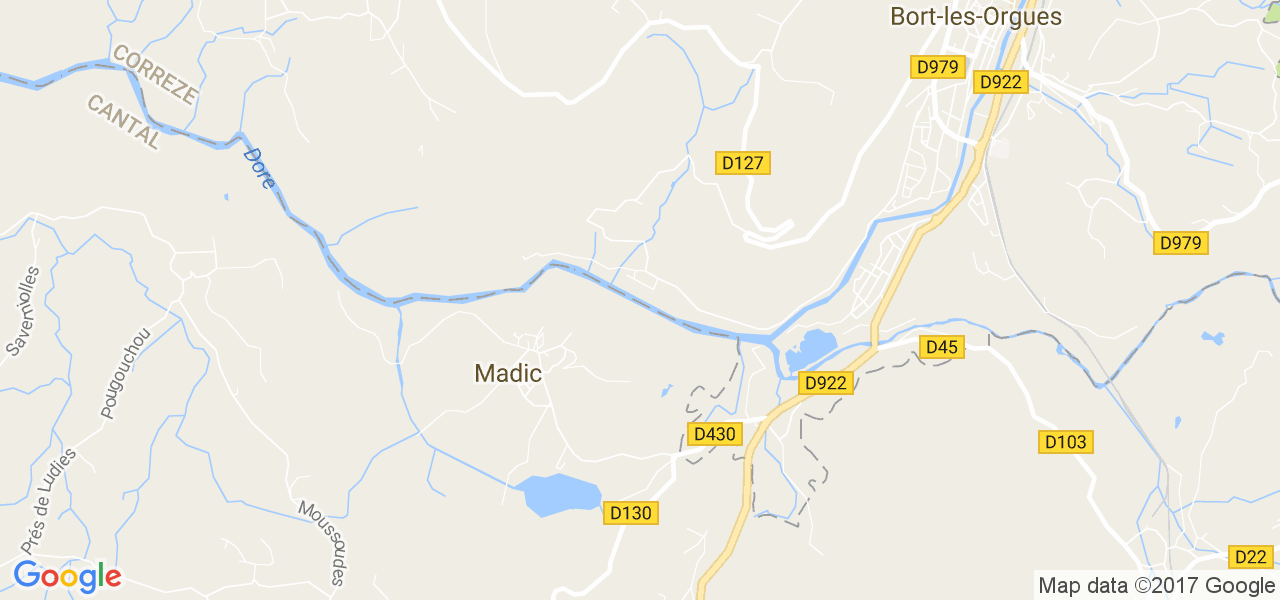 map de la ville de Madic