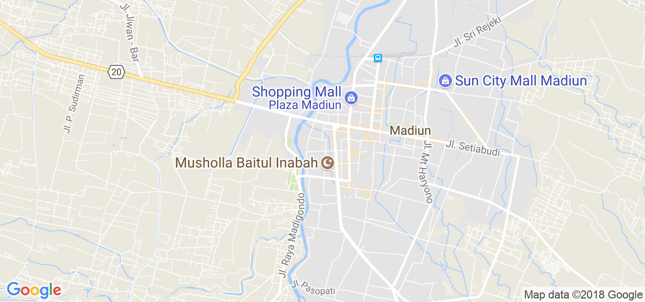 map of the city of Madiun