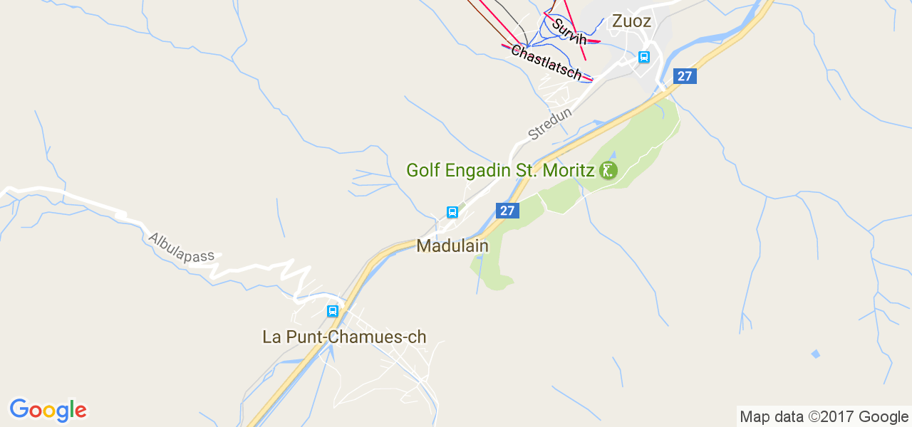 map de la ville de Madulain