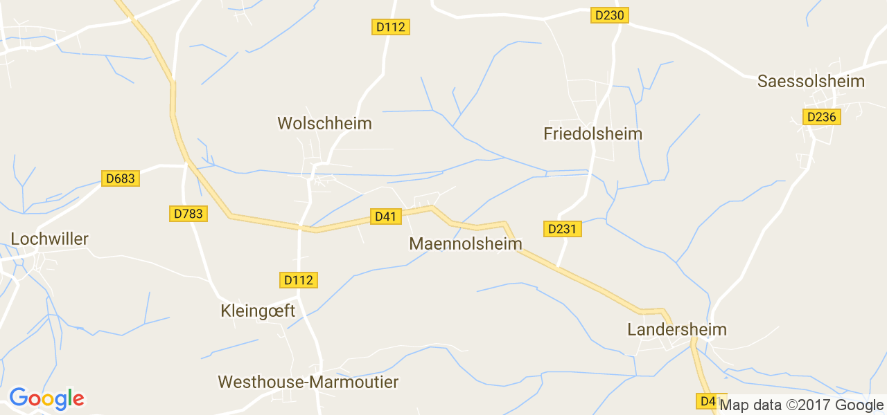 map de la ville de Maennolsheim