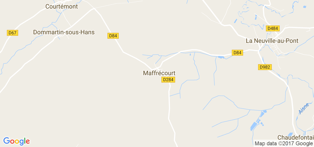 map de la ville de Maffrécourt