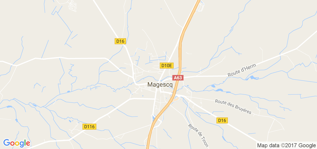 map de la ville de Magescq