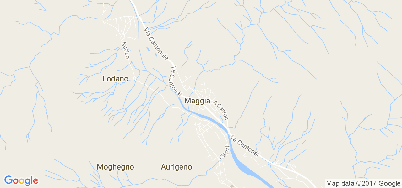 map de la ville de Maggia