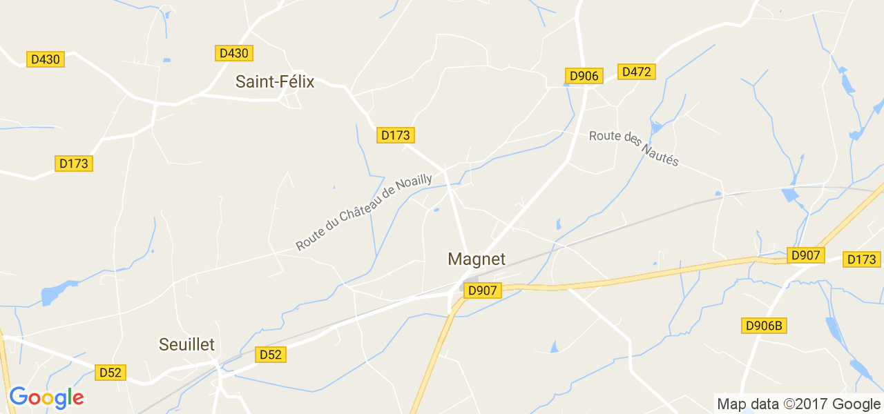 map de la ville de Magnet