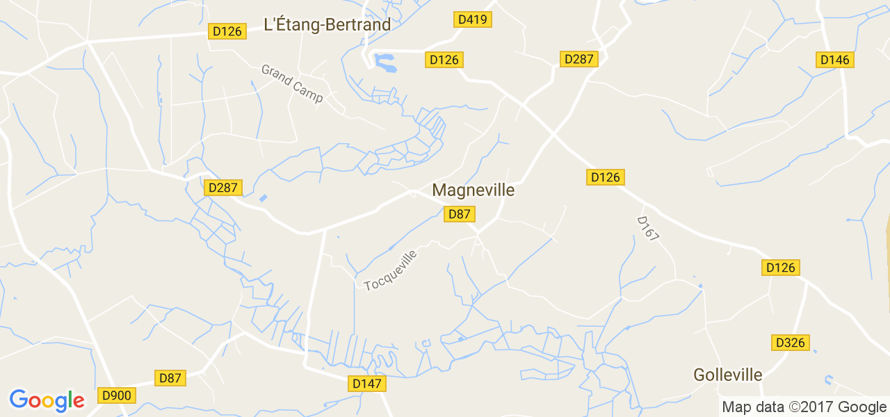 map de la ville de Magneville