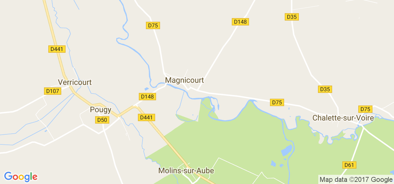 map de la ville de Magnicourt