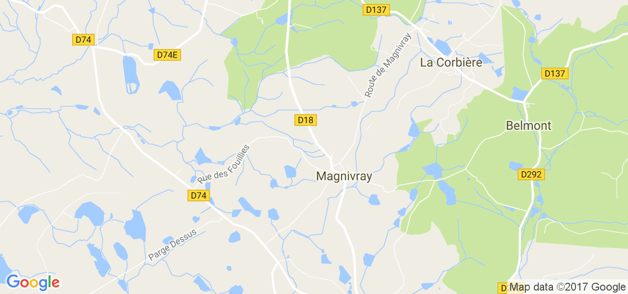 map de la ville de Magnivray