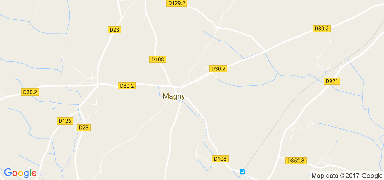 map de la ville de Magny