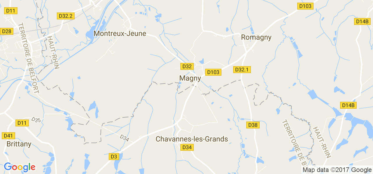 map de la ville de Magny