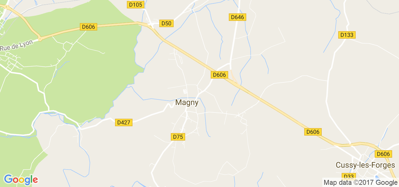 map de la ville de Magny