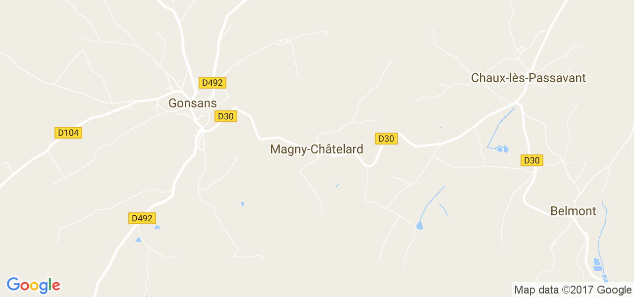 map de la ville de Magny-Châtelard