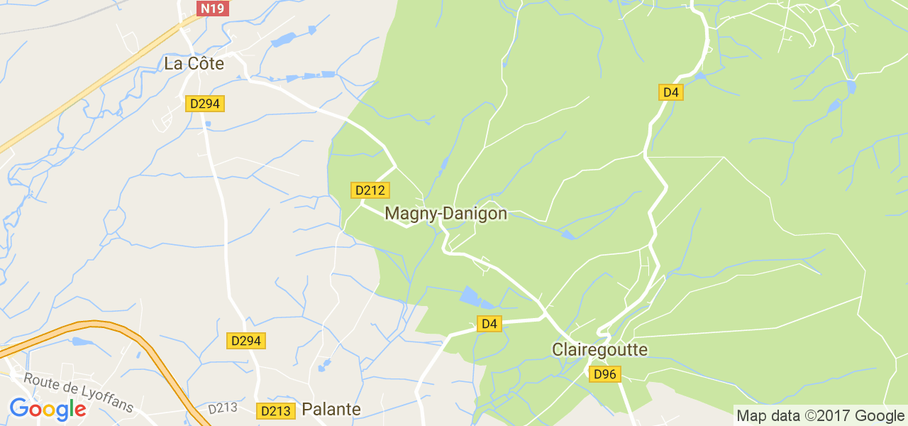 map de la ville de Magny-Danigon