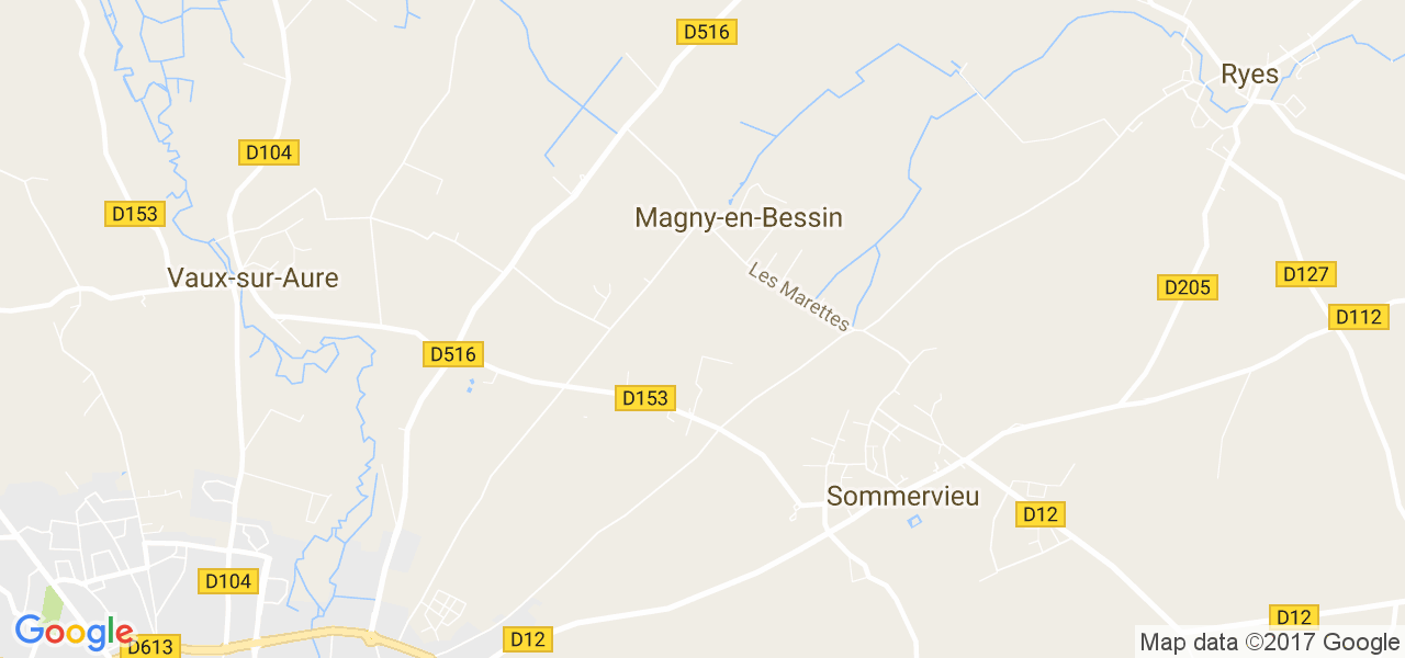 map de la ville de Magny-en-Bessin