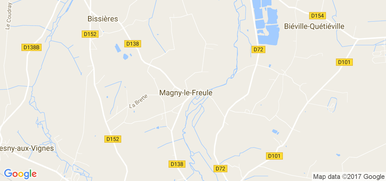 map de la ville de Magny-le-Freule