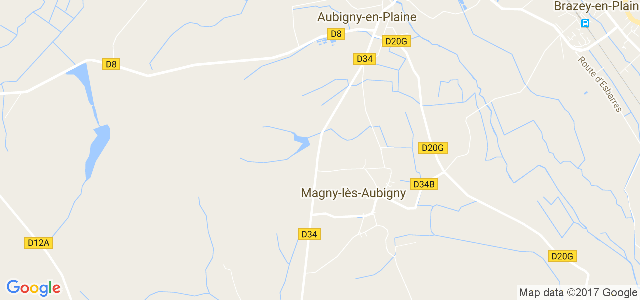 map de la ville de Magny-lès-Aubigny