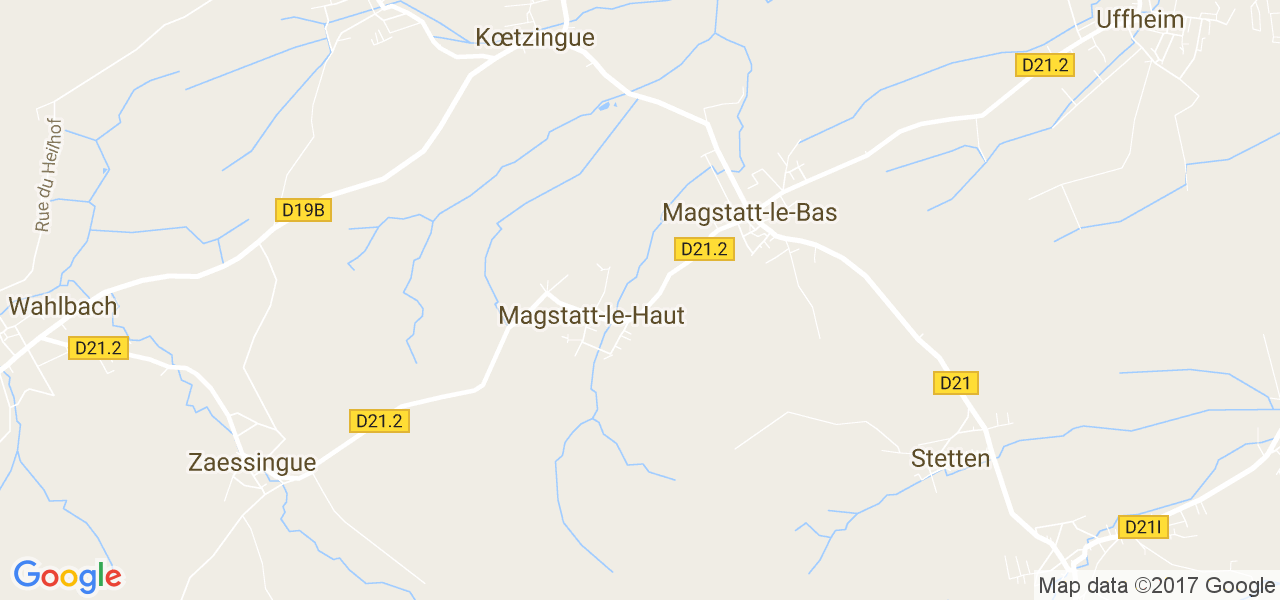 map de la ville de Magstatt-le-Bas