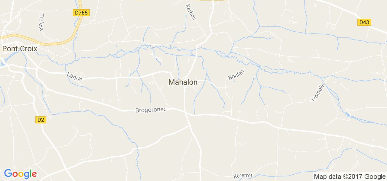 map de la ville de Mahalon