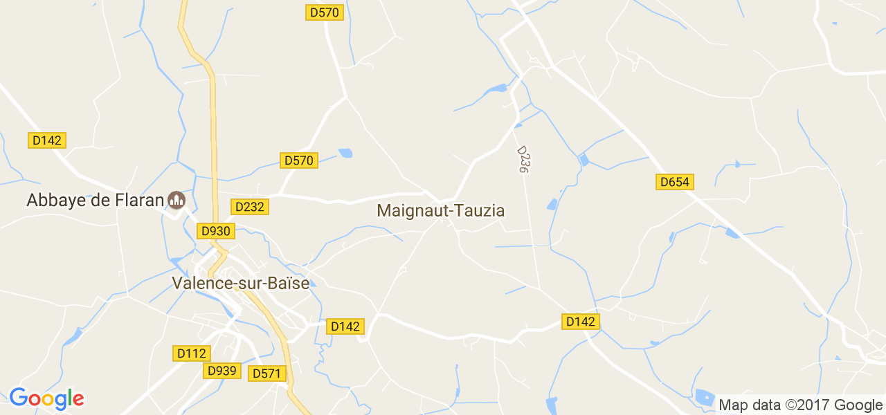 map de la ville de Maignaut-Tauzia