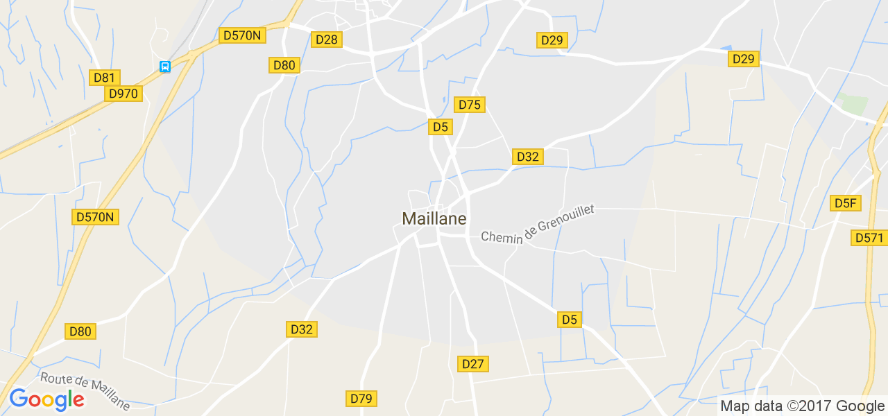 map de la ville de Maillane