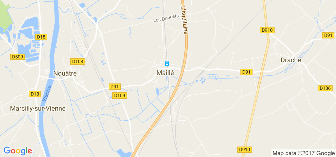 map de la ville de Maillé