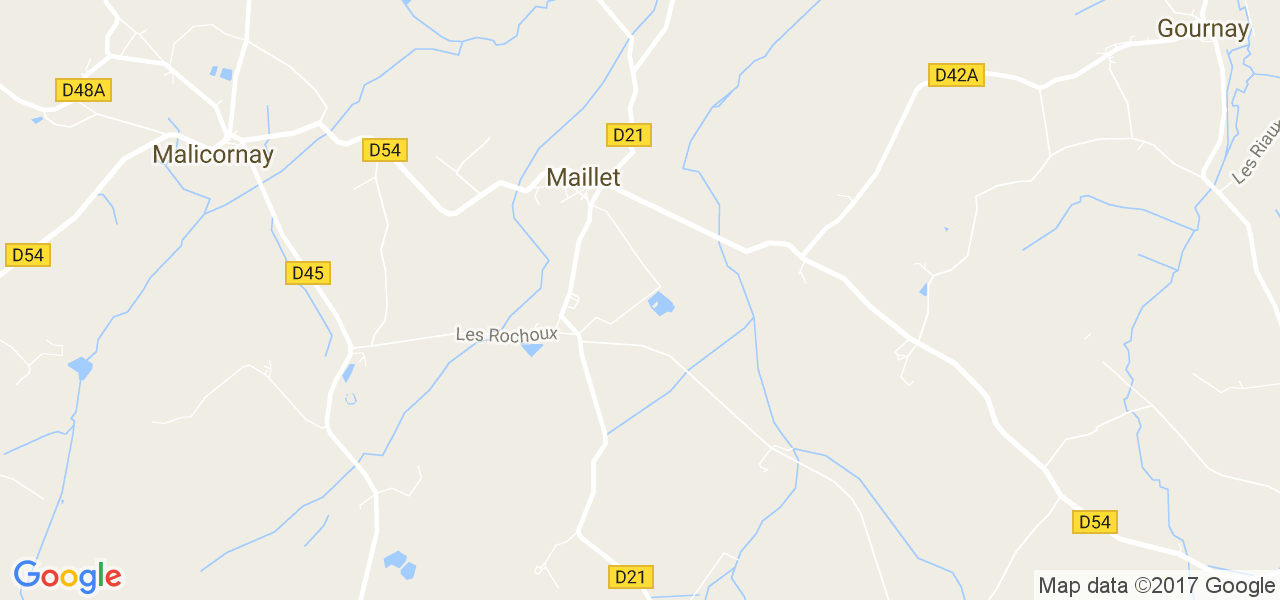 map de la ville de Maillet