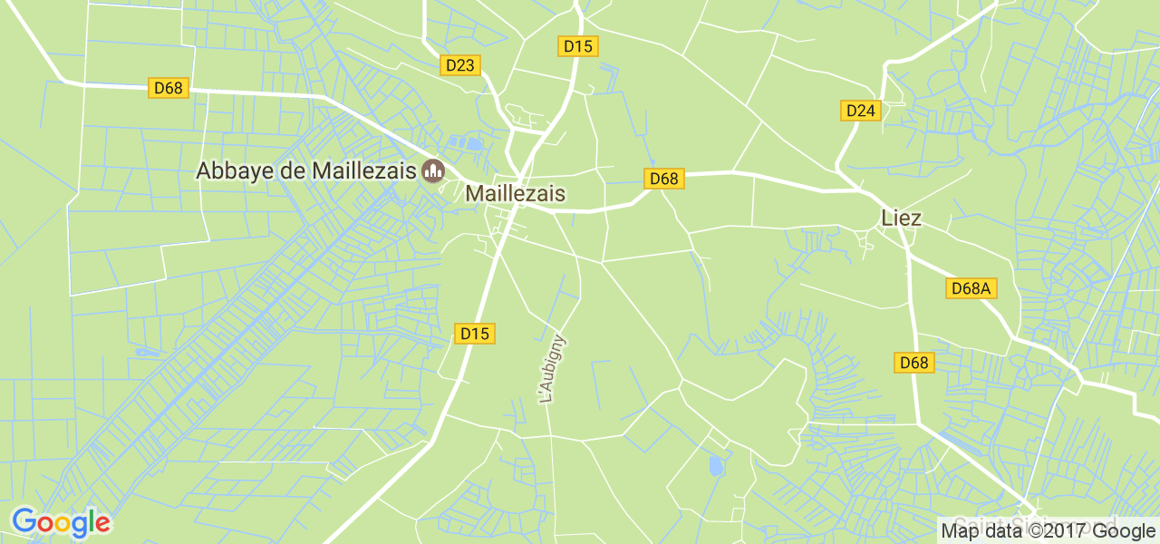 map de la ville de Maillezais