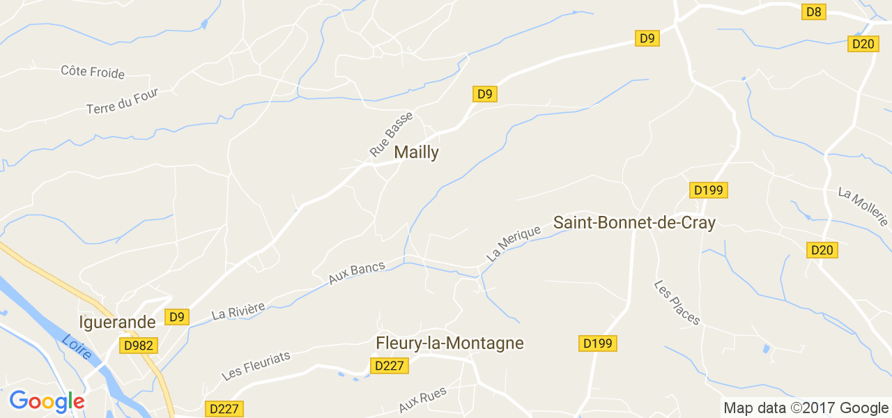 map de la ville de Mailly