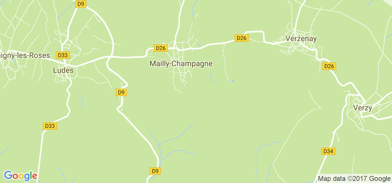 map de la ville de Mailly-Champagne