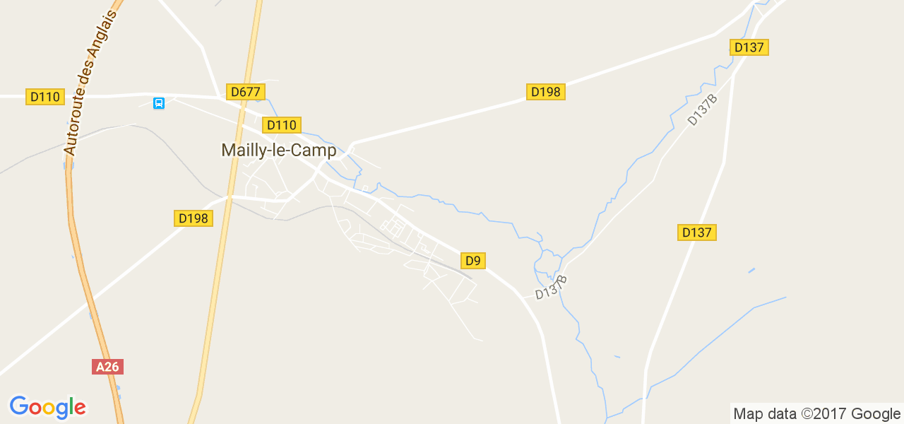 map de la ville de Mailly-le-Camp