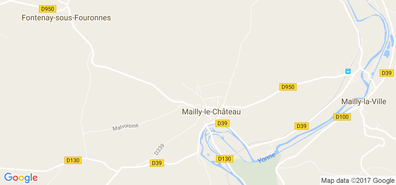 map de la ville de Mailly-le-Château