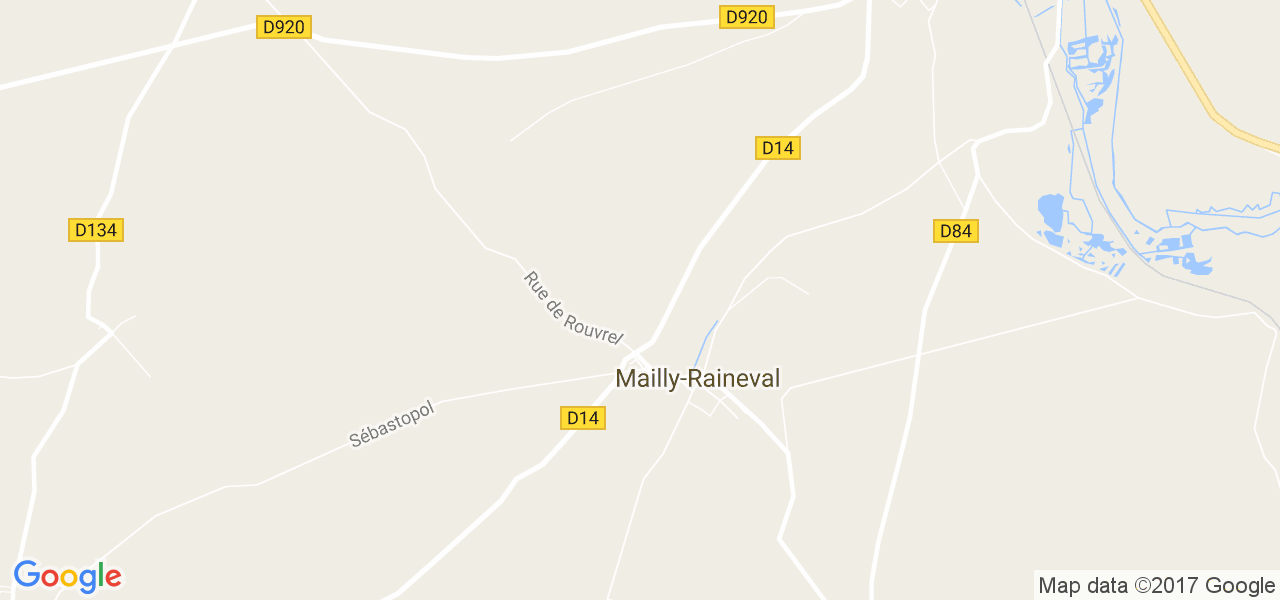 map de la ville de Mailly-Raineval