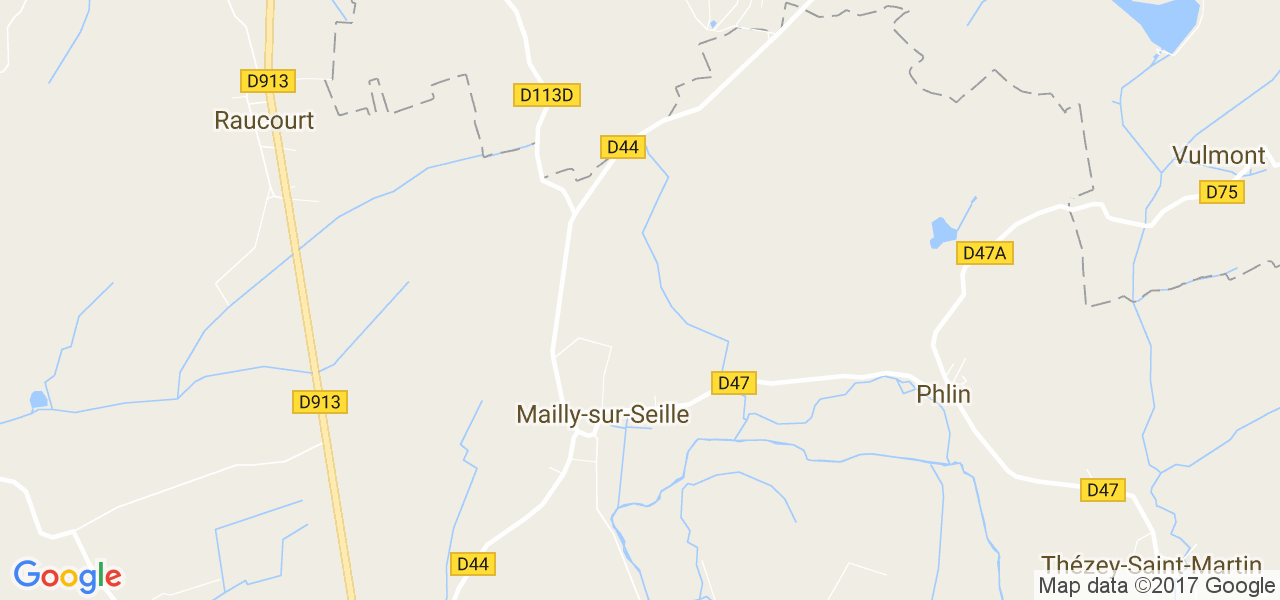 map de la ville de Mailly-sur-Seille